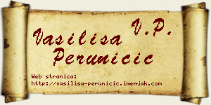 Vasilisa Peruničić vizit kartica